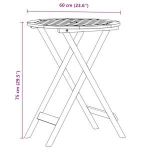 3dílný bistro set modrý a bílý textil a masivní dřevo - obrázek 13