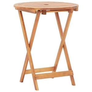 3dílný bistro set modrý a bílý textil a masivní dřevo - obrázek 5