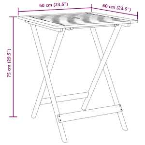 3dílný bistro set modrý a bílý textil a masivní dřevo - obrázek 13