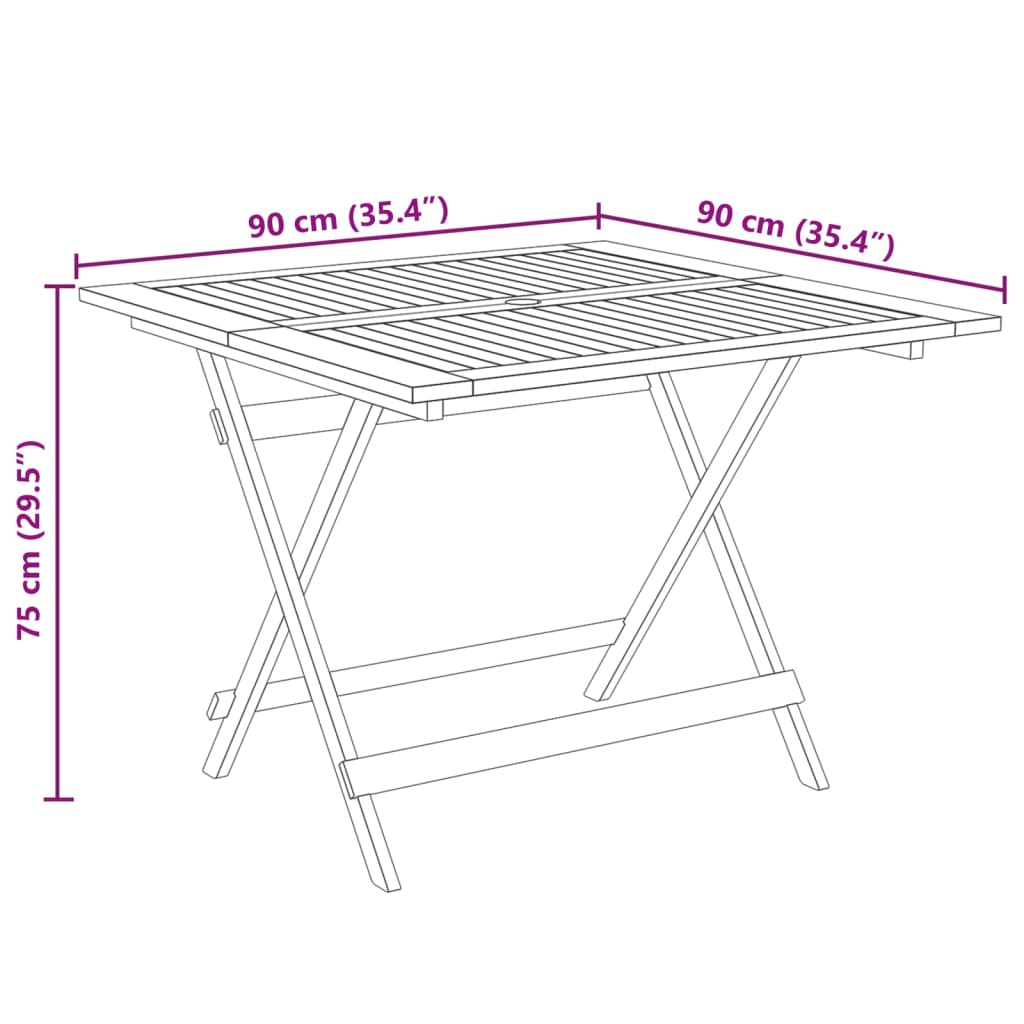 5-delige Tuinset massief hout en stof beige image 13