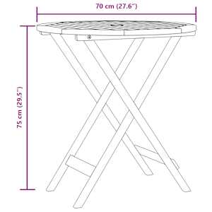 3dílný bistro set modrý a bílý textil a masivní dřevo - obrázek 13