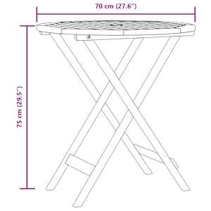 3dílný bistro set modrý a bílý textil a masivní dřevo - obrázek 13