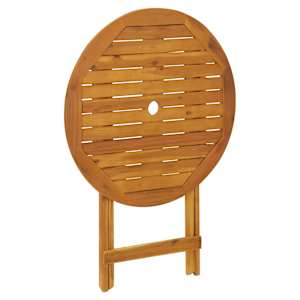 3dílný bistro set modrý a bílý textil a masivní dřevo - obrázek 8
