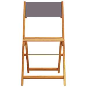 3dílný bistro set antracitový textil a masivní dřevo - obrázek 6