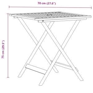 3dílný bistro set antracitový textil a masivní dřevo - obrázek 13