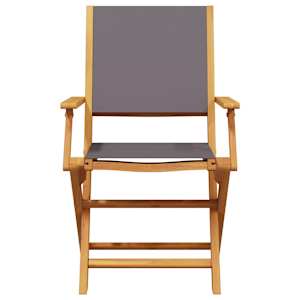 3dílný bistro set antracitový textil a masivní dřevo - obrázek 6