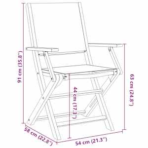 3dílný bistro set modrý a bílý textil a masivní dřevo - obrázek 12