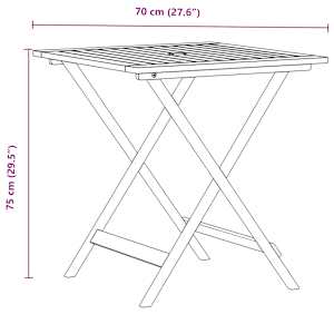 3dílný bistro set modrý a bílý textil a masivní dřevo - obrázek 13