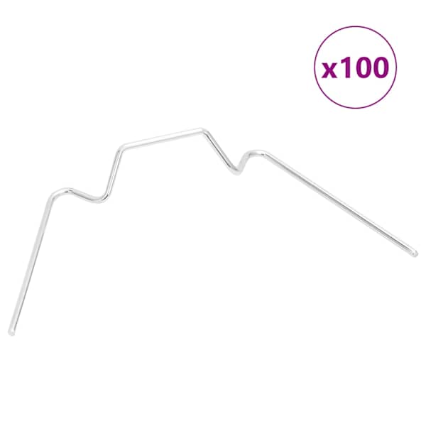 vidaXL kasvuhoone klambrid 100 tk, W-t&uuml;&uuml;p, tsingitud teras