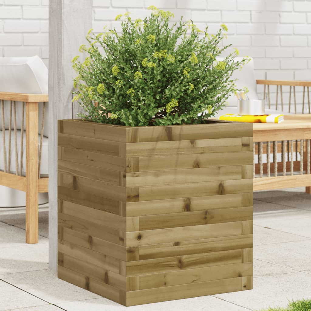vidaXL Jardinieră de grădină, 40x40x46 cm, lemn de pin impregnat