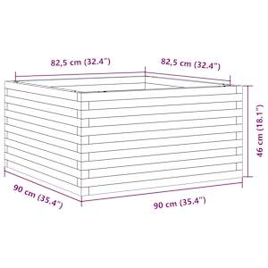 Zahradní truhlík 90 x 90 x 46 cm masivní borovice - obrázek 10