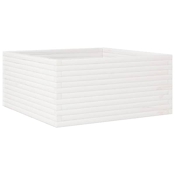 vidaXL aia taimekast, valge, 100x100x46 cm, m&auml;nnipuit