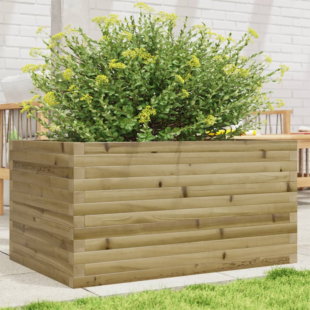 vidaXL Jardinieră de grădină, 90x60x46 cm, lemn de pin impregnat