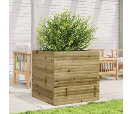 vidaXL Plantenbak 70x70x68,5 cm ge&iuml;mpregneerd grenenhout