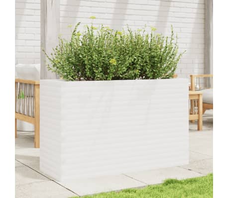 vidaXL Puutarhakukkalaatikko valkoinen 110x40x68,5 cm t&auml;ysi m&auml;nty