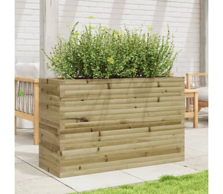 vidaXL Jardinera madera de pino impregnada 110x40x68,5 cm
