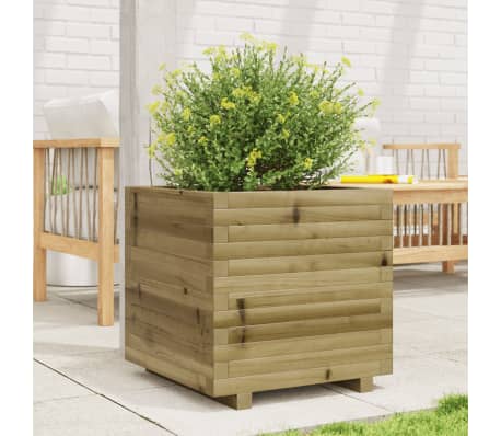 vidaXL Plantenbak 50x50x49,5 cm ge&iuml;mpregneerd grenenhout