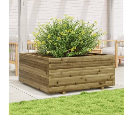 vidaXL Jardini&egrave;re 110x110x49,5 cm bois de pin impr&eacute;gn&eacute;