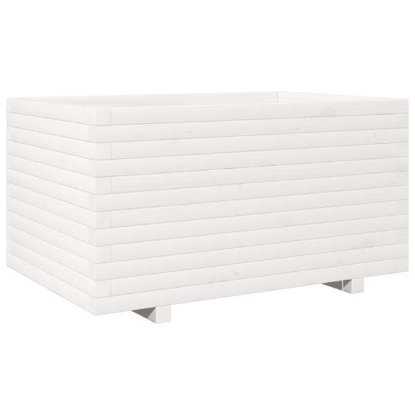 vidaXL aia taimekast, valge, 90x60x49,5 cm, m&auml;nnipuit