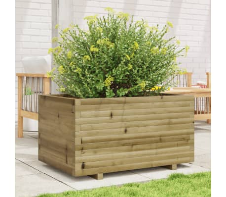 vidaXL Plantenbak 90x60x49,5 cm ge&iuml;mpregneerd grenenhout