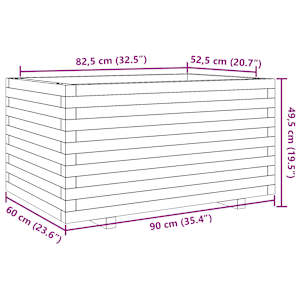 Zahradní truhlík 90 x 60 x 49,5 cm impregnované borové dřevo - obrázek 10