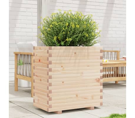 vidaXL Gr&oacute;&eth;urker &iacute; Gar&eth;inn 70x40x72,5 cm Gegnheill Furuvi&eth;ur