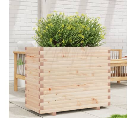 vidaXL Plantenbak 90x40x72,5 cm massief grenenhout