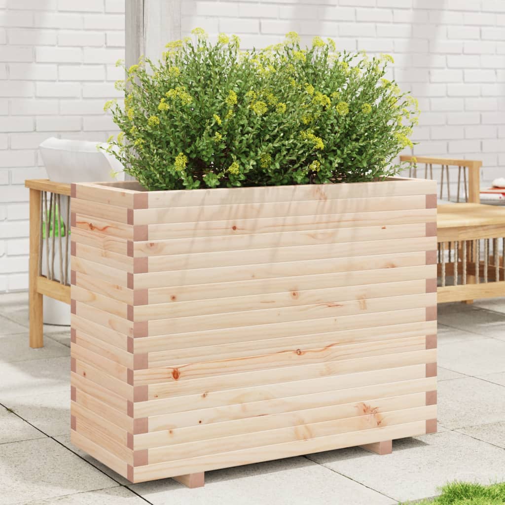 vidaXL Jardinieră de grădină, 90x40x72,5 cm, lemn masiv de pin