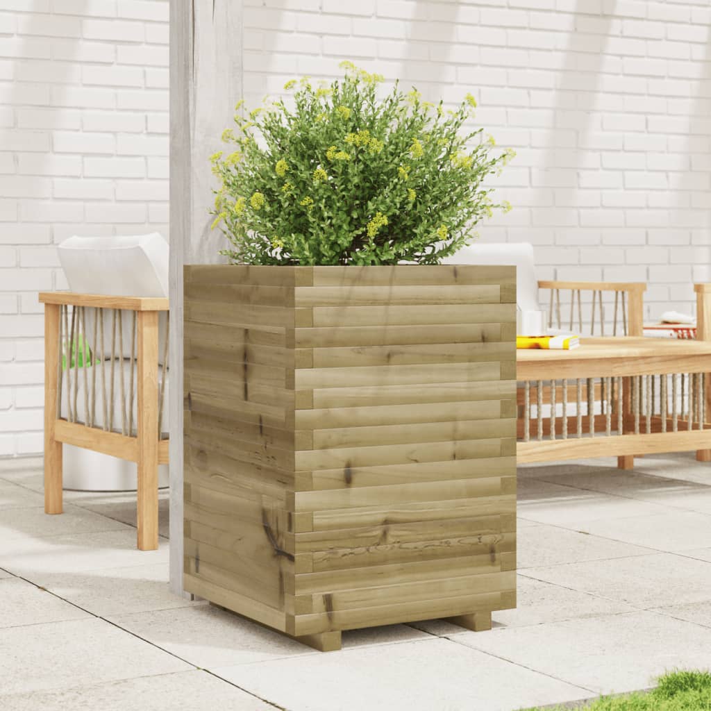 vidaXL Plantenbak 50x50x72 cm geïmpregneerd grenenhout afbeelding