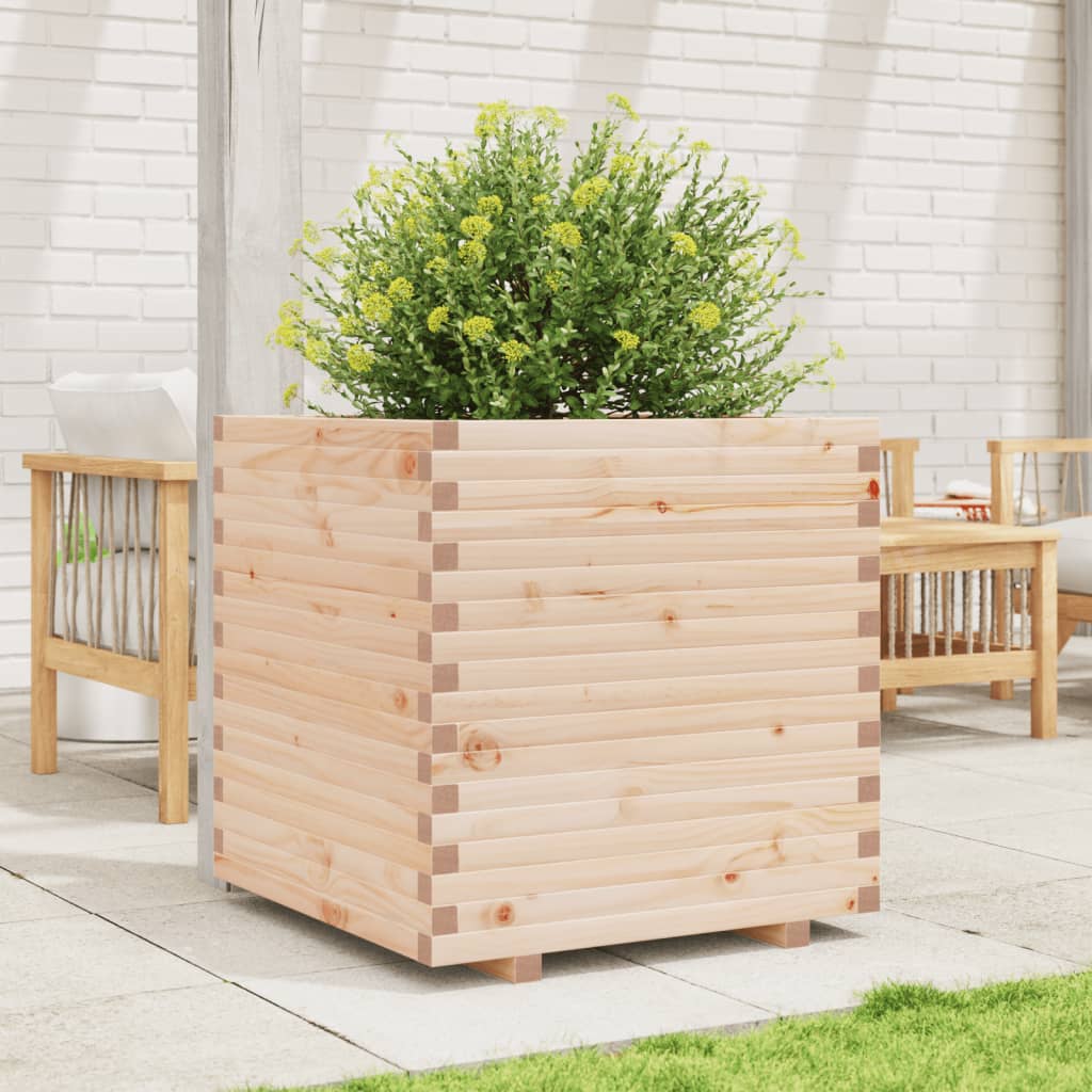 vidaXL Plantenbak 80x80x72 cm massief grenenhout afbeelding