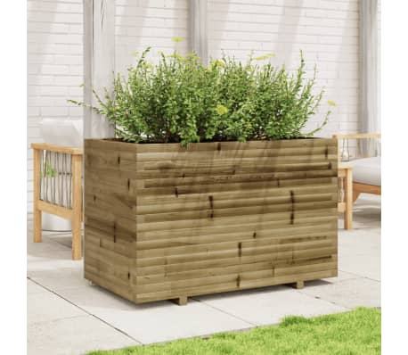 vidaXL Jardinera madera de pino impregnada 110x60x72 cm