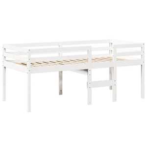 Patrová postel se střechou bílá 75 x 190 cm masivní borovice - obrázek 7