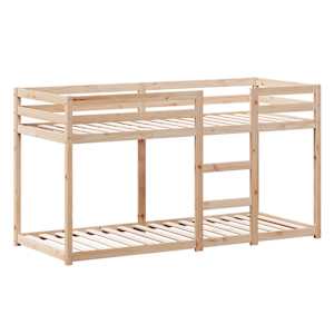 Patrová postel bez matrace 90 x 190 cm masivní borové dřevo - obrázek 5