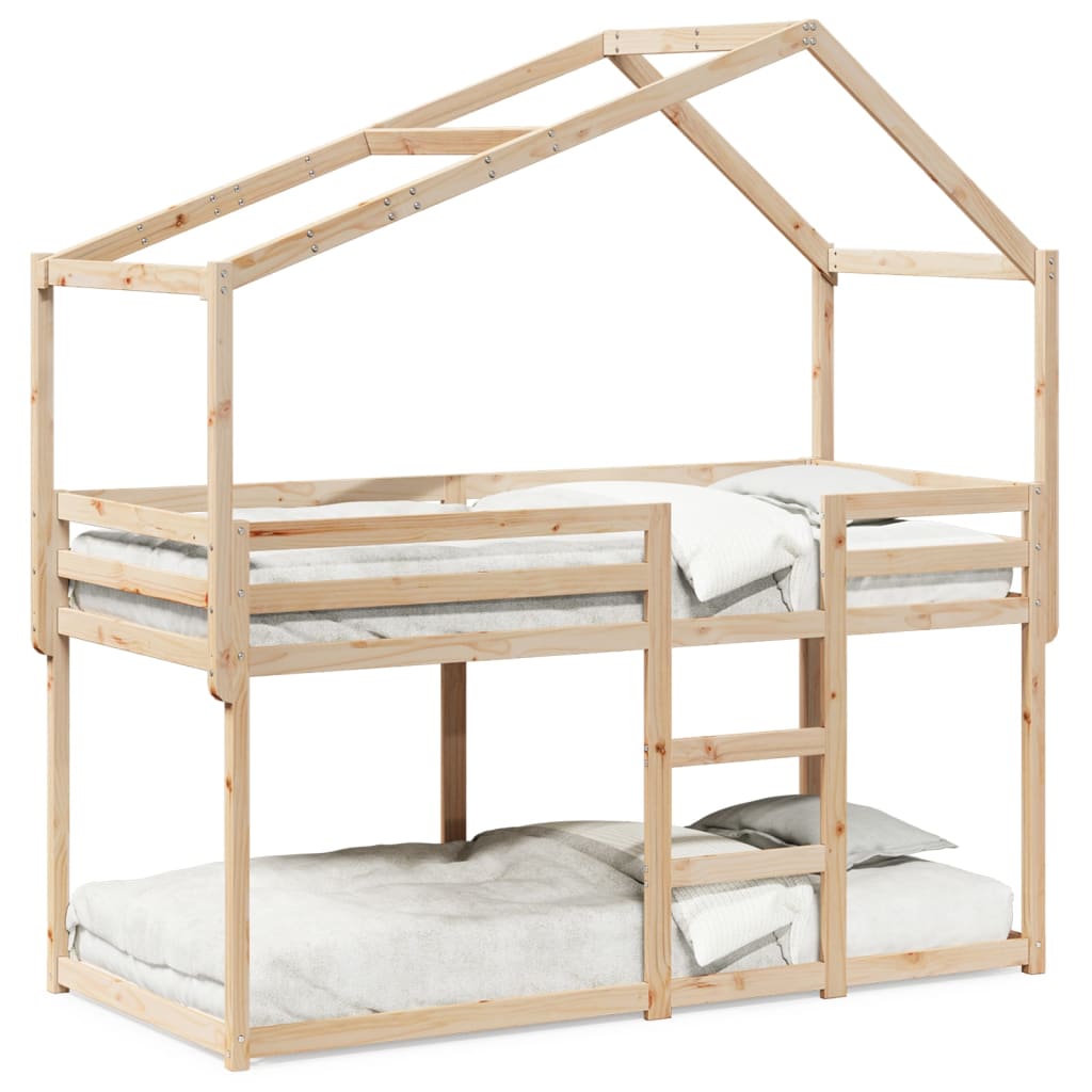 Thumbnail - vidaXL Etagenbett ohne Matratze 90x200 cm Massivholz Kiefer