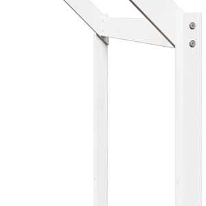 Posteljni okvir z lestvijo in streho bel 90x190 cm borovina - slika 10