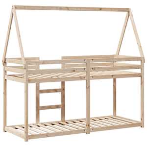 Patrová postel bez matrace 90 x 190 cm masivní borové dřevo - obrázek 6