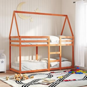 Pograd s steho voščeno rjav 90x190 cm trdna borovina