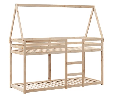 vidaXL Stapelbedframe zonder matras massief grenenhout 90x190 cm