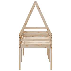 Patrová postel se střechou 90 x 200 cm masivní borové dřevo - obrázek 5