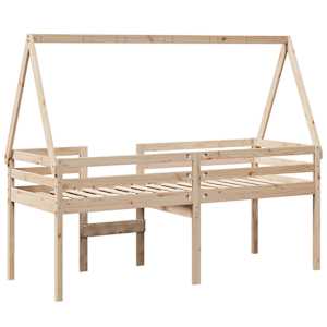 Patrová postel se střechou 75 x 190 cm masivní borové dřevo - obrázek 8
