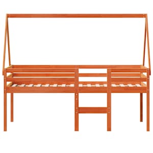 Patrová postel se střechou voskově hnědá 75 x 190 cm borovice - obrázek 4