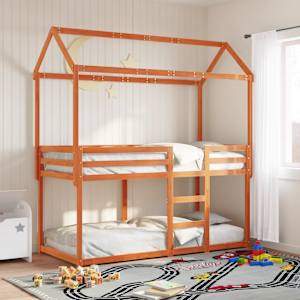 Pograd s streho voščeno rjav 75x190 cm trdna borovina