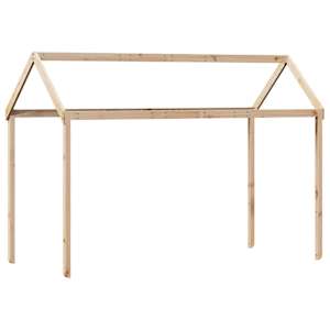 Patrová postel se střechou 75 x 190 cm masivní borové dřevo - obrázek 6