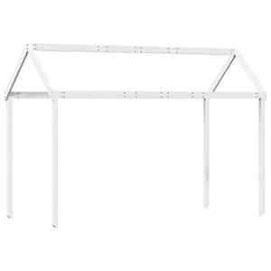 Posteljni okvir z lestvijo in streho bel 90x190 cm borovina - slika 6