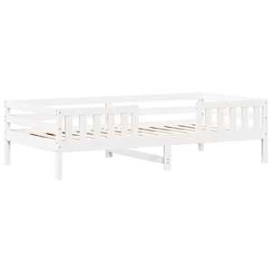 Rám postele se střechou bílý 100 x 200 cm masivní borovice - obrázek 5