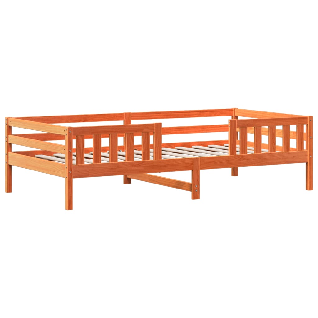 vidaXL Bedframe met huisje massief grenenhout wasbruin 80x200 cm bruin, foto 4