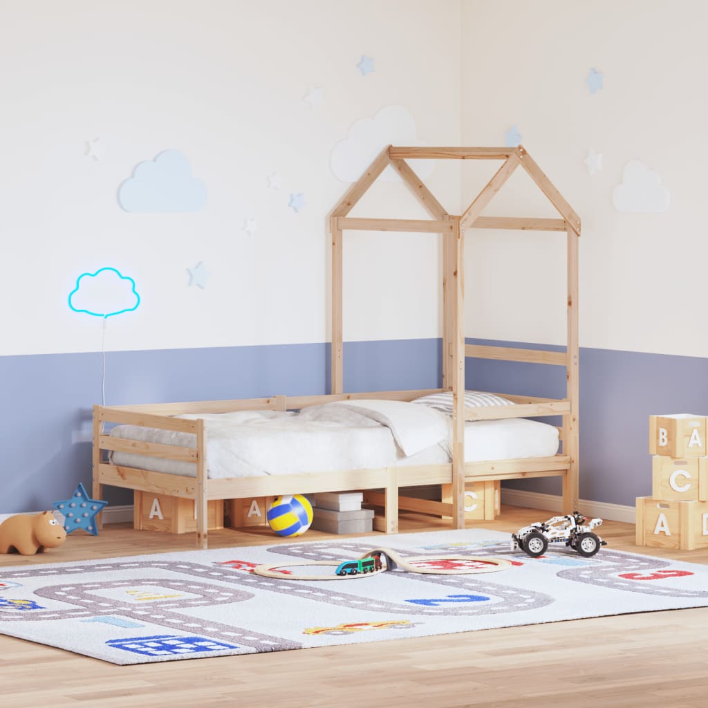 Day Bed with Roof without Mattress 80x200 cm Solid Wood