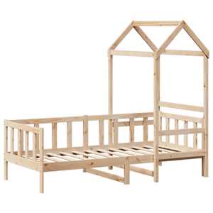 Válenda se střechou 80 x 200 cm masivní borové dřevo - obrázek 3