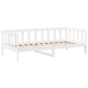 Válenda se střechou bílá 80 x 200 cm masivní borové dřevo - obrázek 6