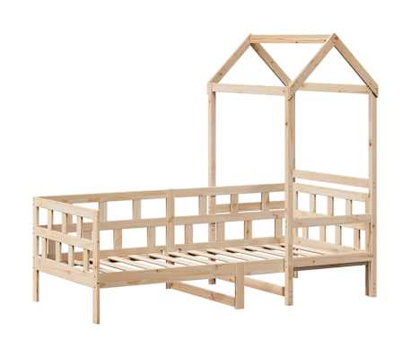 vidaXL Lit de jour avec toit sans matelas 90x190 cm bois massif